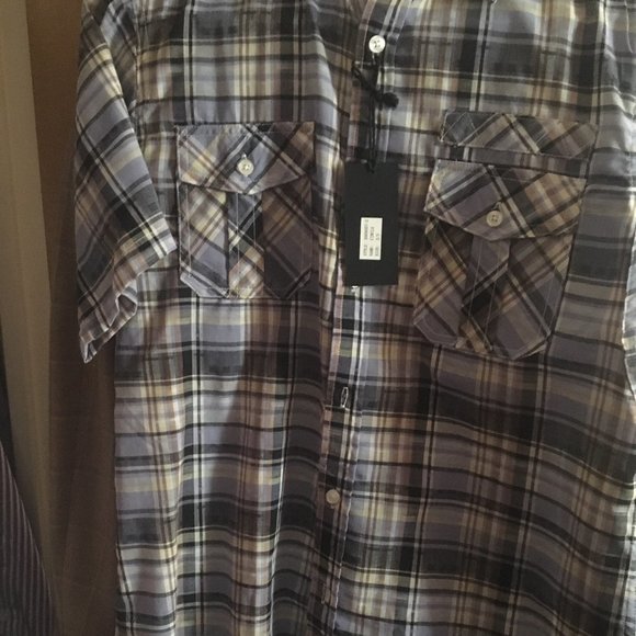 NWT Haight & Ashbury Mens Short Sleev Button Down Shirt - Picture 4 of 5